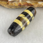 Natural Powerful Tibetan Old Oily Agate 3 Lines Dzi Bead Heavenly Master (Tian Zhu) 三行天诛 5.04g 29.0 by 10.5mm - Huangs Jadeite and Jewelry Pte Ltd