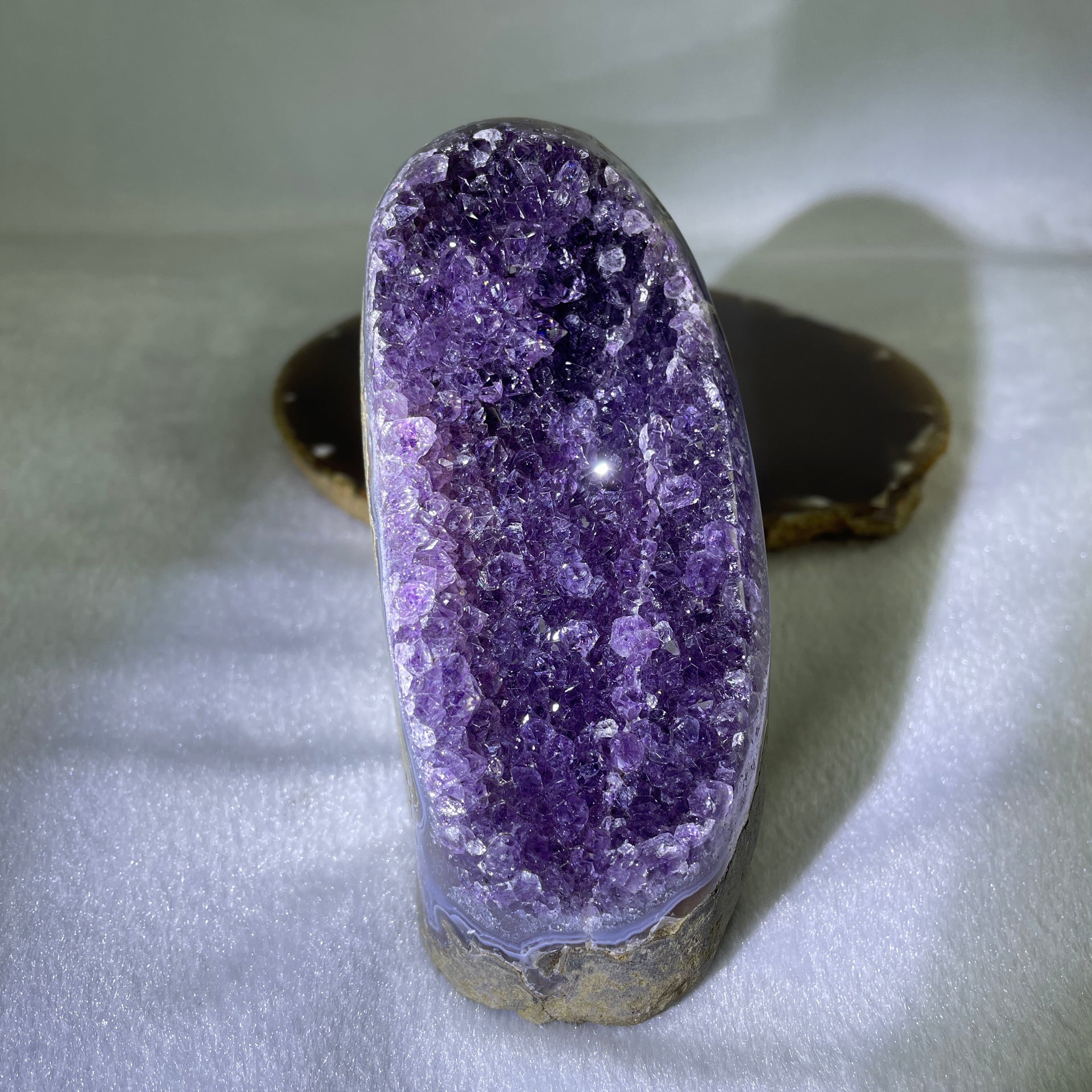 Natural Amethyst Rough Irregular Shaped  Display 633.7g 53.2 by 98.1 by 94.2mm - Huangs Jadeite and Jewelry Pte Ltd