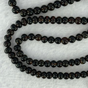 Natural Black Gold King Amber Beads Bracelet 天然黑金翁王琥珀手链 9.65g 50cm 5.0mm 118 Beads - Huangs Jadeite and Jewelry Pte Ltd