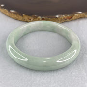 Certified Natural Type A Light Green with  Faint Lavender Patches Jadeite Bangle 62.580g Internal Diameter 58.5mm 12.5 by 9.2mm (Very Slight Internal Lines) - Huangs Jadeite and Jewelry Pte Ltd