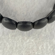 Natural Dark Matt Black Red Amber Beads Bracelet 天然大黑天翁琥珀手链 18.63g 18cm 20.2 by 13.1 by 6.8mm 16pcs - Huangs Jadeite and Jewelry Pte Ltd