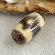 Natural Powerful Tibetan Old Oily Agate 3 Eyes Dzi Bead Heavenly Master (Tian Zhu) 三眼天诛 3.10g 18.5 by 10.1mm - Huangs Jadeite and Jewelry Pte Ltd