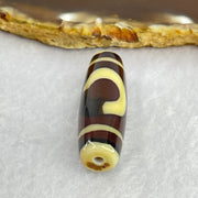 Natural Powerful Tibetan Old Oily Agate Sky Door Serenity 1 Eye Dzi Bead Heavenly Master (Tian Zhu) 一眼天诛 8.78g 38.0 by 12.1mm - Huangs Jadeite and Jewelry Pte Ltd