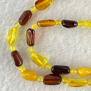 Natural Mixed Color Amber Beads Necklaces 15.42g 62cm 16.0 by 9.9 by 5.2mm, 9.9 by 7.2 by 4.6mm 39 Odd shape pieces - Huangs Jadeite and Jewelry Pte Ltd