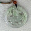 Type A Light Lavender Green Jadeite Horse Pendent 14.93g 38.8 by 5.9mm - Huangs Jadeite and Jewelry Pte Ltd