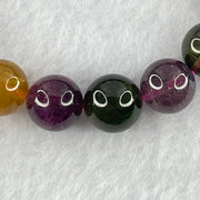 Natural Tourmaline Beads Bracelet 好的天然碧玺珠手链 30.80g 15.5cm 10.4mm 18 Beads - Huangs Jadeite and Jewelry Pte Ltd