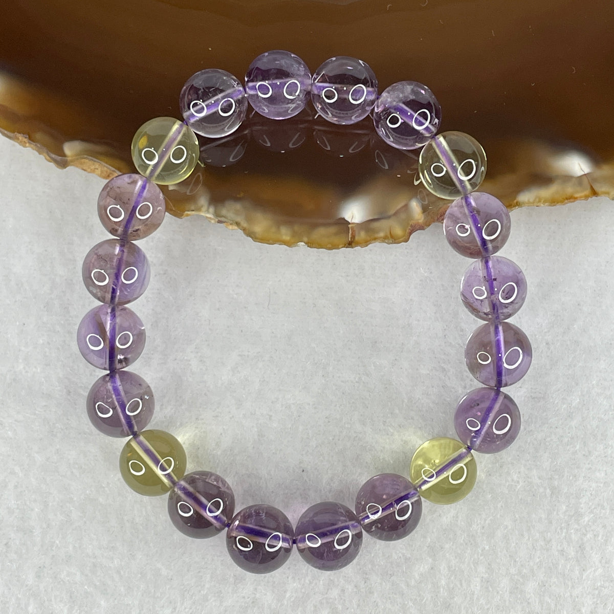Very Good Grade Natural Amethyst Beads Bracelet | 9.6mm Imperial Violet Wisdom Amulet (23.90g | 15.5cm Wrist | 20 Beads)