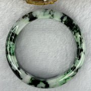 Type A Light Lavender with Old Mine Spicy to Dark Green Piao Hua Jadeite Bangle 72.00g Internal Diameter 56.6mm 14.8 by 9.5mm (Slight Internal Lines) - Huangs Jadeite and Jewelry Pte Ltd