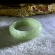 Type A Green Jadeite Ring 4.17g 6.5 by 3.5mm US7.1 HK15.5 (Very Slight External Rough) - Huangs Jadeite and Jewelry Pte Ltd