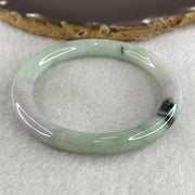 Type A Green and Lavender Jade Jadeite Bangle 35.17g inner Dia 55.5mm 7.6 by 7.7mm (Slight External Rough) - Huangs Jadeite and Jewelry Pte Ltd