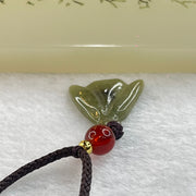 Type A Green Jadeite Mini Fertility Flower Pendant 3.06g 18.7 by 16.2 by 3.0mm - Huangs Jadeite and Jewelry Pte Ltd