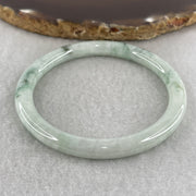 Natural Type A Light Green and Green Piao Hua Jadeite Full Round Ding Dang Bangle 22.98g Inner Diameter 54.0mm 6.5 by 7.0mm (Slight Internal Line) - Huangs Jadeite and Jewelry Pte Ltd
