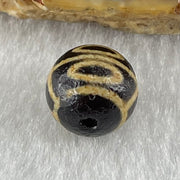 Natural Powerful Tibetan Old Oily Agate 4 Eyes Dzi Bead Heavenly Master (Tian Zhu) 四眼天诛 1.55g 10.2 by 10.5mm - Huangs Jadeite and Jewelry Pte Ltd