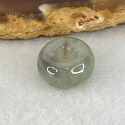 Type A Wuji Grey Jadeite Ping An Kou Donut Charm Pendant 2.15g 12.5 by 6.8mm - Huangs Jadeite and Jewelry Pte Ltd