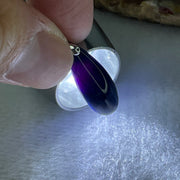 Good Grade Natural Blue Sugilite Pillar Necklace in S925 Sliver 2.78g 21.9 by 8.3 by 5.1mm - Huangs Jadeite and Jewelry Pte Ltd