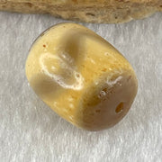 Natural Powerful Tibetan Old Oily Agate Tiger Tooth Daluo Dzi Bead Heavenly Master (Tian Zhu) 虎呀天诛 2.79g 14.1 by 11.2mm - Huangs Jadeite and Jewelry Pte Ltd