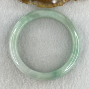 Type A Natural Light Green with Blueish Green Flora Piao Hua Jadeite Bangle 43.45g Inner Diameter 51.9mm 11.2 by 7.6mm (Very Very Slight Internal Lines) - Huangs Jadeite and Jewelry Pte Ltd