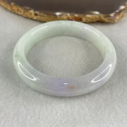 Type A Green Lavender Jadeite Bangle 54.20g Inner Diameter 54.5mm 12.5 by 8.5mm (Close to Perfect) - Huangs Jadeite and Jewelry Pte Ltd