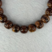 Natural Hainan Huang Huali Rosewood Beads Bracelet 天然海南黄花梨手链 11.55g 17cm 11.0mm 20 Beads - Huangs Jadeite and Jewelry Pte Ltd