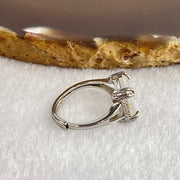 Natural Rainbow Moonstone in S925 Sliver Ring (Adjustable Ring) 2.68g 8.3 by 4.2mm - Huangs Jadeite and Jewelry Pte Ltd