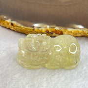 Natural Golden Rutilated Quartz Pixiu Charm 31.44g 43.5 by 22.1 by 19.0mm - Huangs Jadeite and Jewelry Pte Ltd