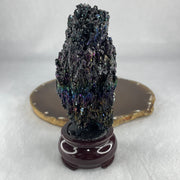 Natural-Black-Moissanite-Rough-Display-with-Wooden-Stand-280.79g-71.5-by-54.0-by-136.0mm