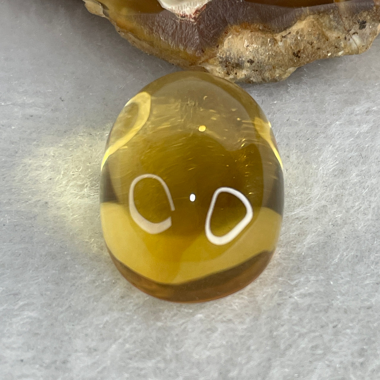 Certified Natural Yellow Citrine Loose Cabochon Stone | Colossal 27.26 Carat Investment Grade | Flawless 20.2x15.1x11.8mm Oval "Solar Fire" Ultra High-Dome Custom Jewelry Setting Gemstone