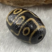 Natural Powerful Tibetan Old Oily Agate 9 Eyes Dzi Bead Heavenly Master (Tian Zhu) 九眼天诛 1.96g 13.6 by 10.0mm - Huangs Jadeite and Jewelry Pte Ltd