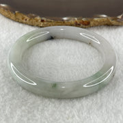 Type A Natural Light Green with Reddish Brown Patches Jadeite Bangle 51.19g Inner Diameter 56.5mm 10.0 by 9.7mm (Internal Lines) - Huangs Jadeite and Jewelry Pte Ltd