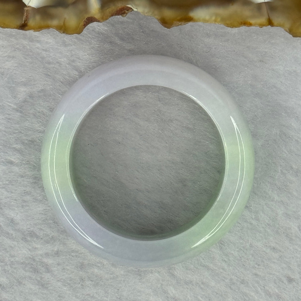 Type A Lavender and Green Jadeite Ring 14.74g 12.4 by 4.9mm US13.5 HK30.5 - Huangs Jadeite and Jewelry Pte Ltd
