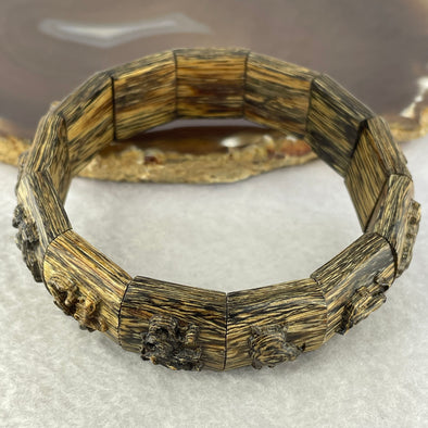 Rare Natural Wild Vietnam Old Agarwood Half Sinking Type 12 Zodiac 23.94g 18.2 by 18.9 by 9.7mm 19 Pieces - Huangs Jadeite and Jewelry Pte Ltd