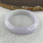 Type A Natural Light Lavender Light Green Jadeite Oval Bangle 39.68g Inner Diameter 54.4mm 12.1 by 7.5mm (Slight Internal Lines) - Huangs Jadeite and Jewelry Pte Ltd