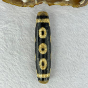 Natural Powerful Tibetan Old Oily Agate 10 Eyes Dzi Bead Heavenly Master (Tian Zhu) 十眼天诛 15.79g 58.2 by 13.4mm - Huangs Jadeite and Jewelry Pte Ltd