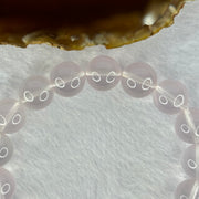 Natural Rose Quartz Beads Bracelet 天然玫瑰石英珠手链 48.45g 18.5cm 12.9mm 17 Beads - Huangs Jadeite and Jewelry Pte Ltd