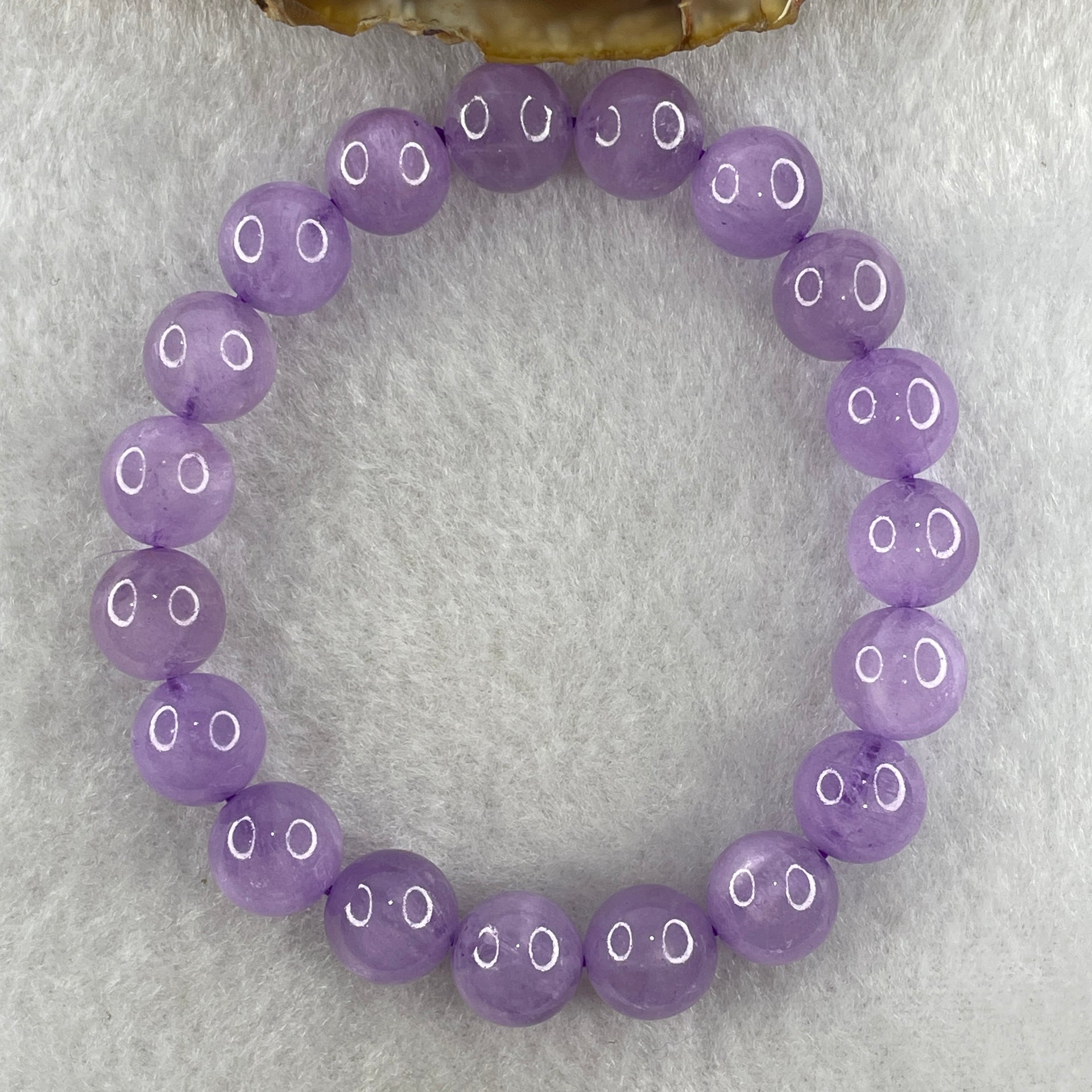 Natural Amethyst Quartz Beads Bracelet 26.65g 15.5cm 10.1mm 19 Beads - Huangs Jadeite and Jewelry Pte Ltd