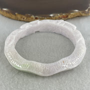 Natural Type A Light Lavender with Green Spot Jadeite Dragon Bangle | (60.34g | 60.4mm | 13.8 x 10.5mm | Sovereign Authority & Supreme Protection Anchor, Feng Shui Prosperity & Executive Bangle) - Huangs Jadeite and Jewelry Pte Ltd
