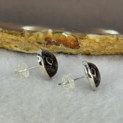 Good Grade Natural Super 7 S925 Silver Earrings 2.36g 10.1 by 7.9 by 4.5mm - Huangs Jadeite and Jewelry Pte Ltd