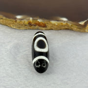 Natural Powerful Tibetan Old Oily Agate 1 Eye With Mountain Support Dzi Bead Heavenly Master (Tian Zhu) 一眼靠天珠 7.14g 36.8 by 11.9mm - Huangs Jadeite and Jewelry Pte Ltd