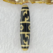 Natural Powerful Tibetan Old Oily Agate 3 Eyed Dharma Vajra Dzi Bead Heavenly Master (Tian Zhu) 三眼金刚杵天珠 15.29g 58.0 by 13.5mm - Huangs Jadeite and Jewelry Pte Ltd