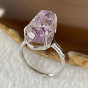 Natural Super 7 in S925 Sliver Ring (Adjustable Size) 4.25g 17.2 by 10.6 by 7.8mm - Huangs Jadeite and Jewelry Pte Ltd