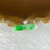 Type A Green with Spicy Green Piao Hua Jadeite Ring 3.09g by 3.5 mm by US 8.25 / HK 18 (Very Slight Internal Line) - Huangs Jadeite and Jewelry Pte Ltd
