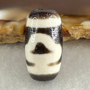 Natural Powerful Tibetan Old Oily Agate Double Bodhi Tree Bead Heavenly Master (Tian Zhu) 3.09g 1.92 by 10.0mm - Huangs Jadeite and Jewelry Pte Ltd