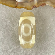 Natural Powerful Tibetan Old Oily Agate 3 Eyes Dzi Bead Heavenly Master (Tian Zhu) 三眼天诛 2.71g 20.1 by 9.8mm - Huangs Jadeite and Jewelry Pte Ltd