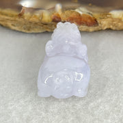 Type A Full Lavender Jadeite Pixiu Pendant Charm 5.87g 25.0 by 13.1 by 9.6mm - Huangs Jadeite and Jewelry Pte Ltd