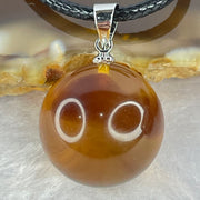 Natural Cognac with Red Amber Round Shape in String Necklace 4.02g 15.8mm - Huangs Jadeite and Jewelry Pte Ltd