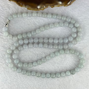 Type A Semi Icy Jelly Lavender Jadeite Beads Necklace 83.24g 76cm 8.2mm 98 Beads - Huangs Jadeite and Jewelry Pte Ltd