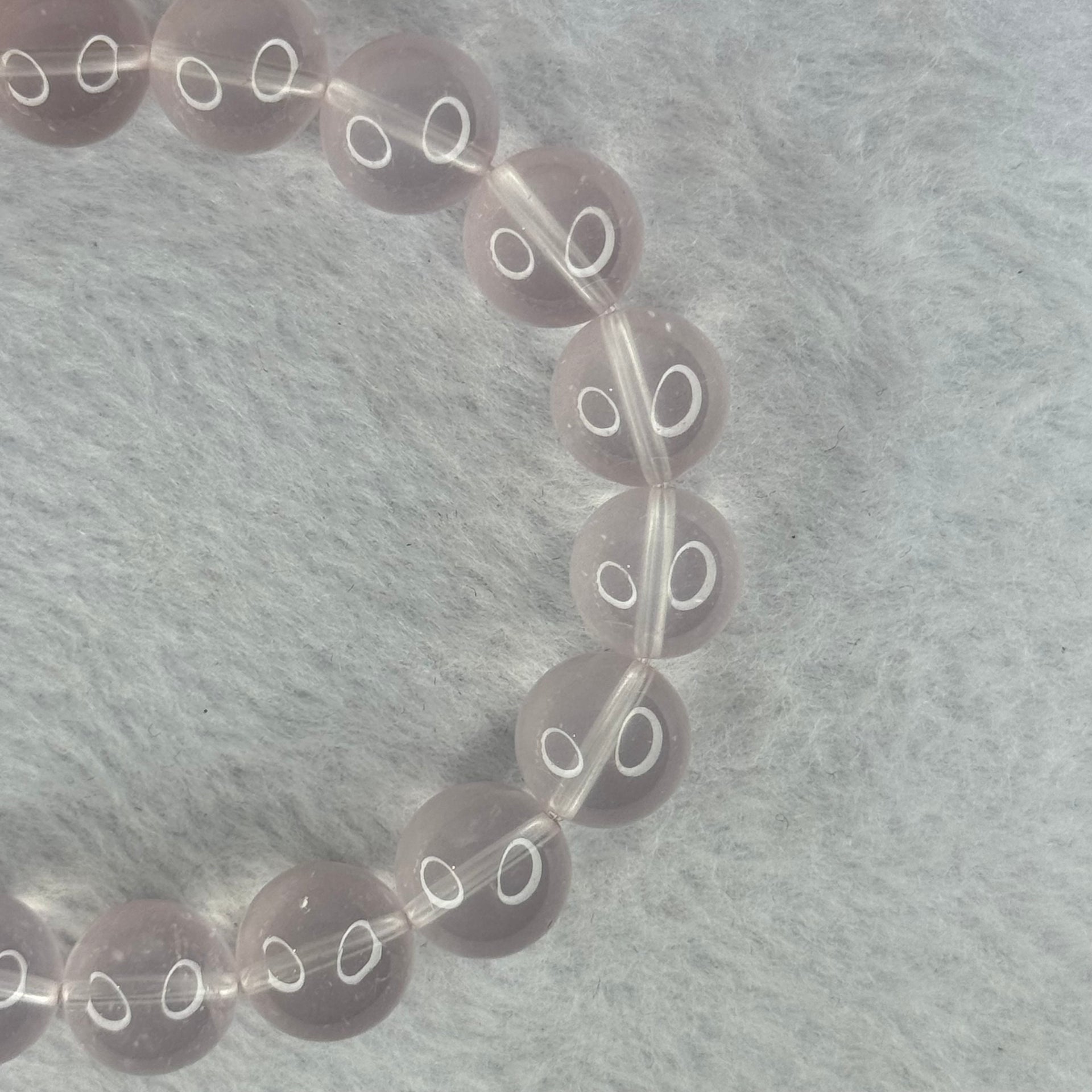 Natural Rose Quartz Beads Bracelet 天然玫瑰石英珠手链 40.12g 11.9mm 18 Beads - Huangs Jadeite and Jewelry Pte Ltd