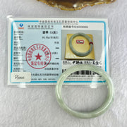 Type A Light Blueish Green Jadeite Bangle Internal Diameter 55.1mm 41.53g 12.2 by 7.2mm (Internal Lines) - Huangs Jadeite and Jewelry Pte Ltd