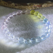Very Very High Grade Transparent Natural Morganite Beryl Beads Bracelet 13.78g 16cm 7.3mm 27 Beads - Huangs Jadeite and Jewelry Pte Ltd