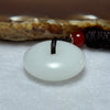 Natural Nephrite Ping An Kou Donut Pendent 10.09g 24.9 by 10.0mm - Huangs Jadeite and Jewelry Pte Ltd